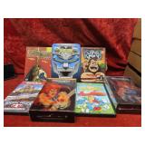 (7)DVD movies. Voltron, Thundercats, smurfs.