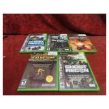 (5)XBOX games Assorted Ghost Recon