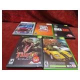 (5)XBOX games Assorted GTA, BMX,Turok