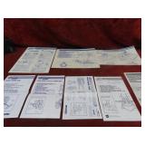 (8)GI Joe Blueprints instruction sheets.