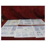 (6)GI Joe Blueprints instruction sheets.