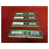 (4)Samsung 1GB DDR2 ram sticks.