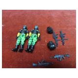 (2)Black Major action GI Joe action figures.