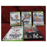 (5)XBOX games Assorted MLB baseball