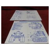 (2)GI Joe Comandos Heroicos Blueprints, manuals