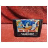Sega Genesis game cartridge. Sonic