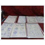(8)GI Joe Blueprints instruction sheets.
