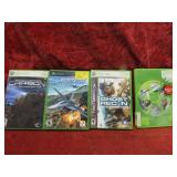 (4)Xbox 360 games. assorted.