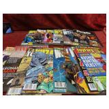 Assorted Vintage Toy fare & Wizard magazines.
