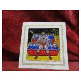 Vintage MOTU He-man Carnival glass mirror.