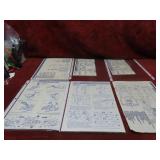 (6)GI Joe Blueprints instruction sheets.