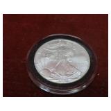 2007 1 oz. Fine silver Eagle US coin.