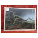 W.Francis Phillips original signed art Dinosaur