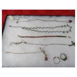 Showcase of All Sterling silver jewelry.