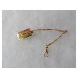 Art deco gold watch belt chain.