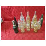Vintage Frostie Root beer bottles, pepsi.