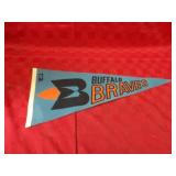 Vintage Buffalo Braves NBA pennant.