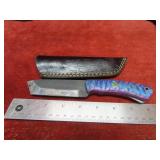 Handmade forged Damascus fixed blade knife