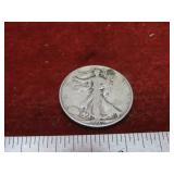 1937D 90% silver Walking Liberty half dollar
