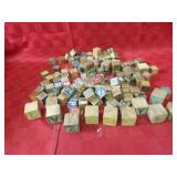 Vintage wood alphabet blocks.