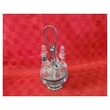 Vintage silver plate cruet set.