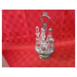 Vintage silver plate cruet set.