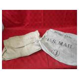 (2)Vintage US mail post office bags.
