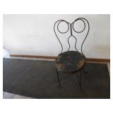 Wrought iron ice cream parlor chair.