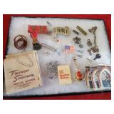 Showcase of trinkets & collectibles.