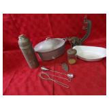 Cherry Pitter, aluminum roaster, canister.