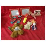 Etch a sketch, plush toys, Popeye toy, misc