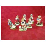(7)Vintage Hummel style figures.