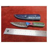 Handmade forged Damascus fixed blade knife