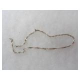 Sterling Silver 18' necklace.