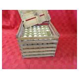 Vintage wood egg crate.