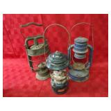 (3)Vintage lanterns lot. Dietz, Coleman.