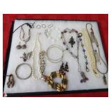 Showcase of jewelry.