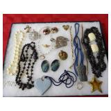 Showcase of jewelry.