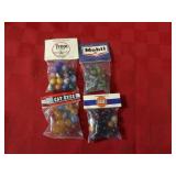 (4)Bags oil advertising marbles.