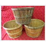 (3)Vintage bushel baskets.