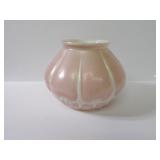 Mid century pink & white pastel lamp shade glass