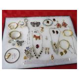 Showcase of jewelry.