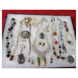 Showcase of jewelry.