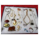 Showcase of jewelry.