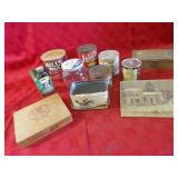 Vintage advertising tin lot.