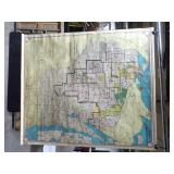 Old 1945 Wisconsin map. State Highway commission