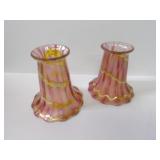 (2)Delicate old glass light lamp shades.