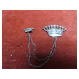 Sterling silver Crown brooch pins. Jewelry