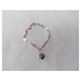 Sterling Silver Heart charm bracelet.