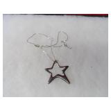 Sterling Silver box chain, star pendant.